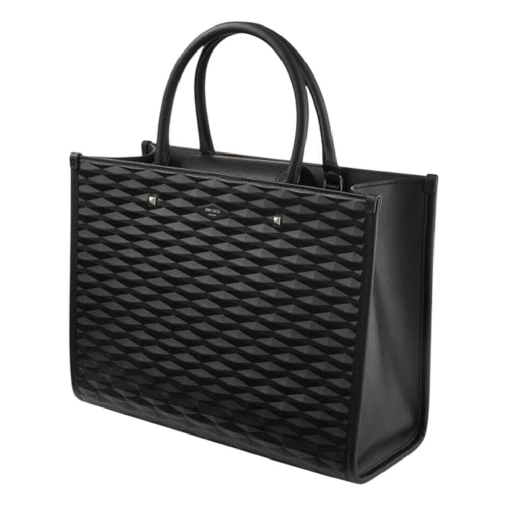 Jimmy Choo The Avenue M Diamond Embossed 3D Calf Skin Leather NEW FULLINCLUSION